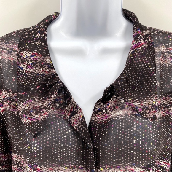 CAbi Paris Long Sleeve Blouse Size L - Picture 6 of 9